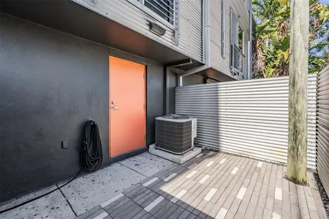 a view of a door of a house