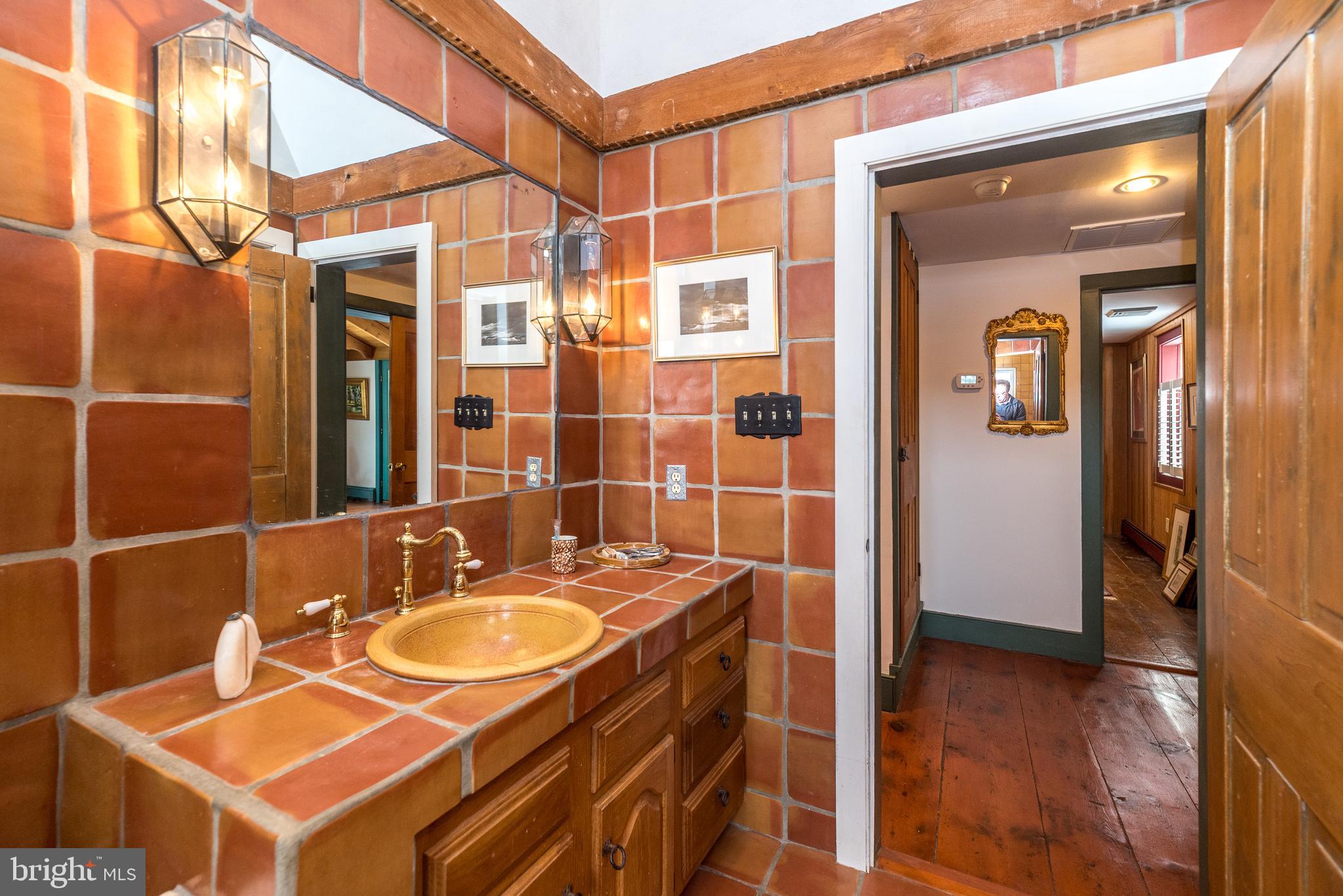 23 Lily Valley Road Erwinna, PA 18920 - Photo 26 of 81 a bathroom with a sink and a mirror