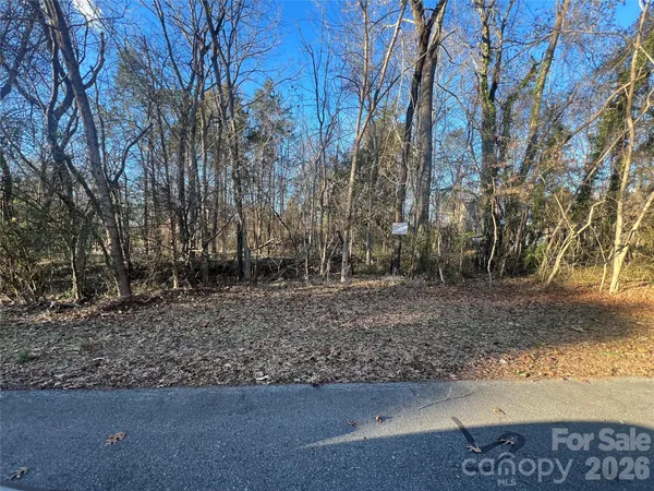 a view of a yard with trees