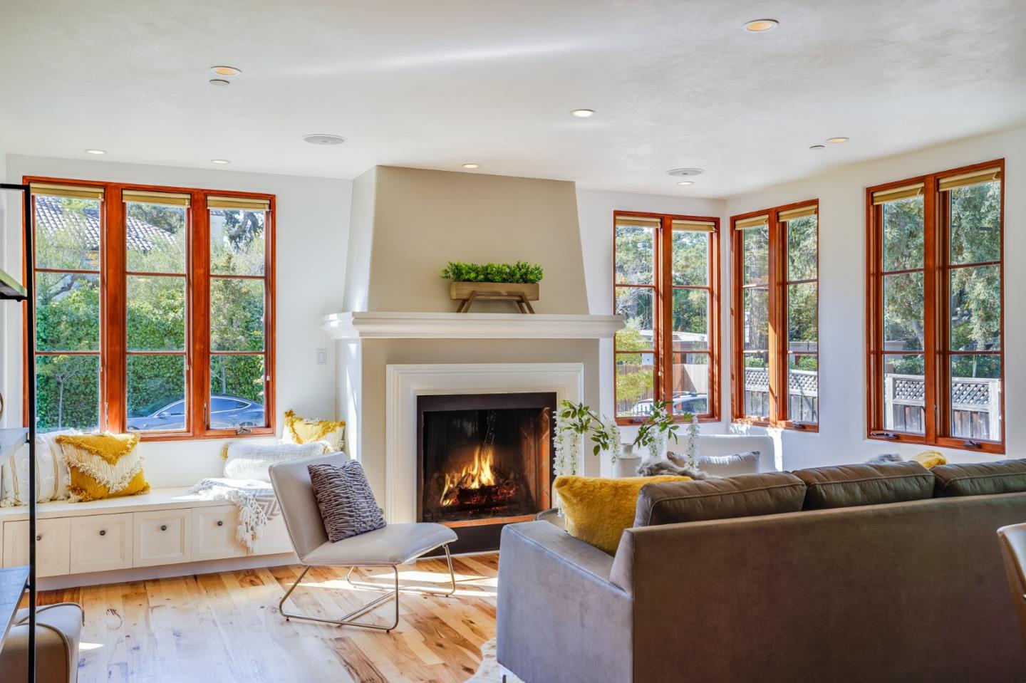 720 Edgewood Road San Mateo, CA 94402 - Photo 14 of 56 a living room with furniture and a fireplace