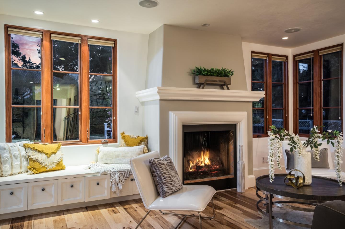 720 Edgewood Road San Mateo, CA 94402 - Photo 8 of 56 a living room with furniture and a fireplace