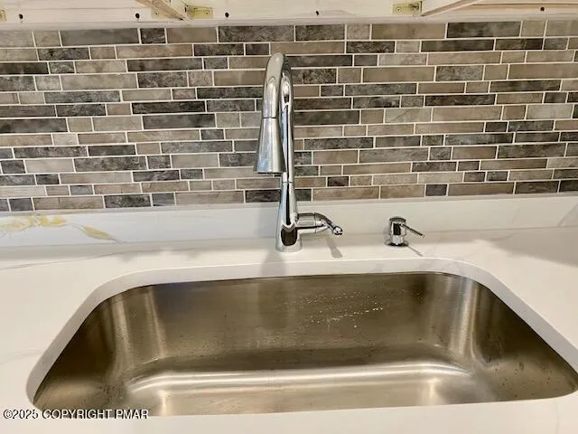 a close view of sink and tap