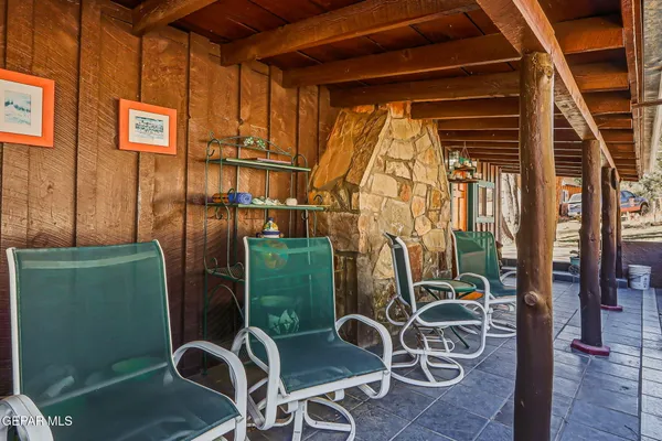 a view of entryway with furniture and a window