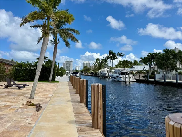a park with water view