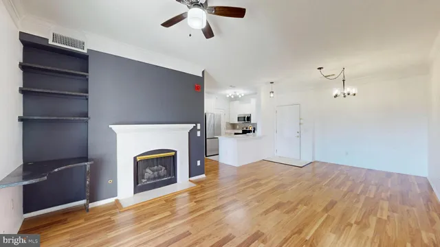 a view of a livingroom with a fireplace