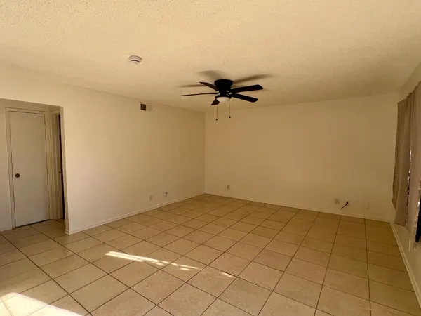 a view of a room with a small space