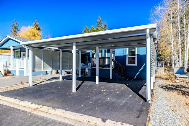 a view of a house with a patio