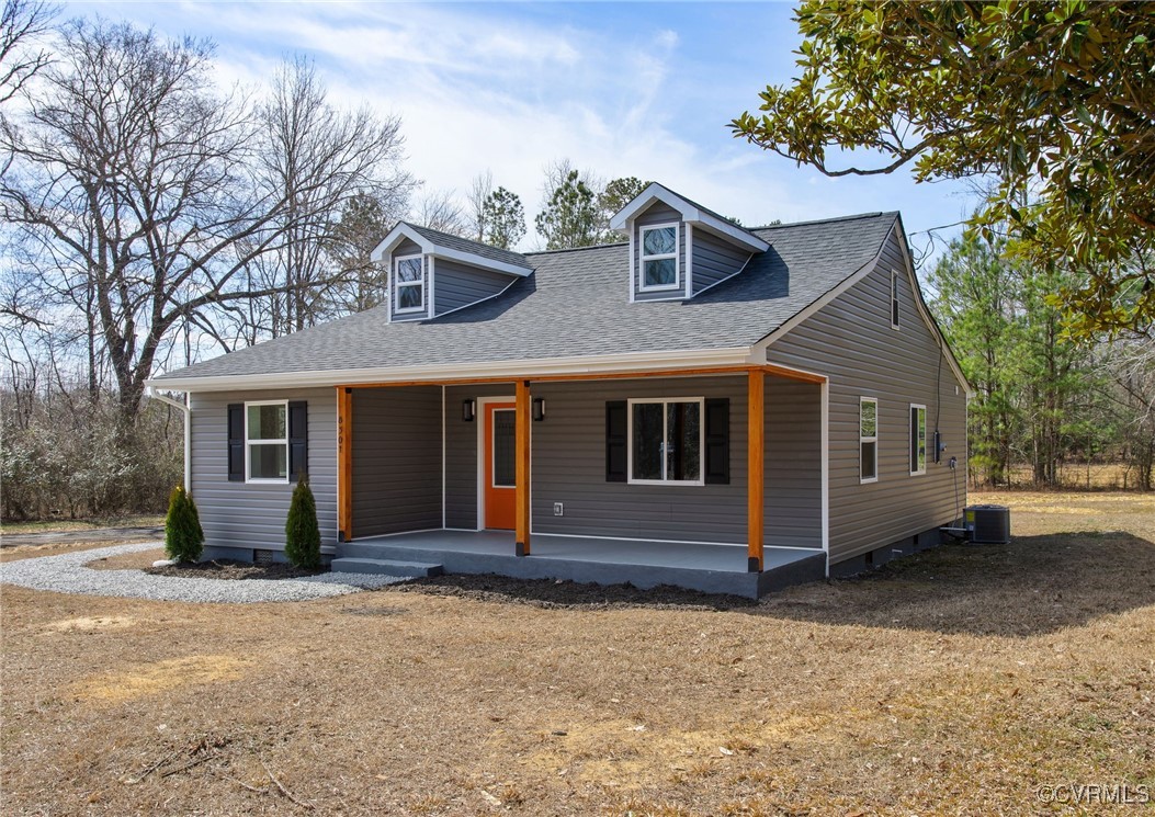 8501 Barnetts Road Charles City, VA 23030 - Photo 1 of 33 View of front of home with a porch, a shingled roo