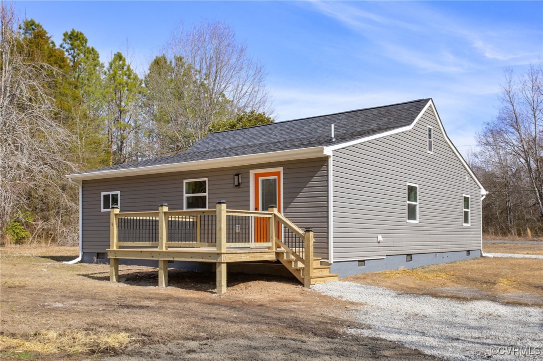 8501 Barnetts Road Charles City, VA 23030 - Photo 25 of 33 View of front facade with a shingled roof, crawl s