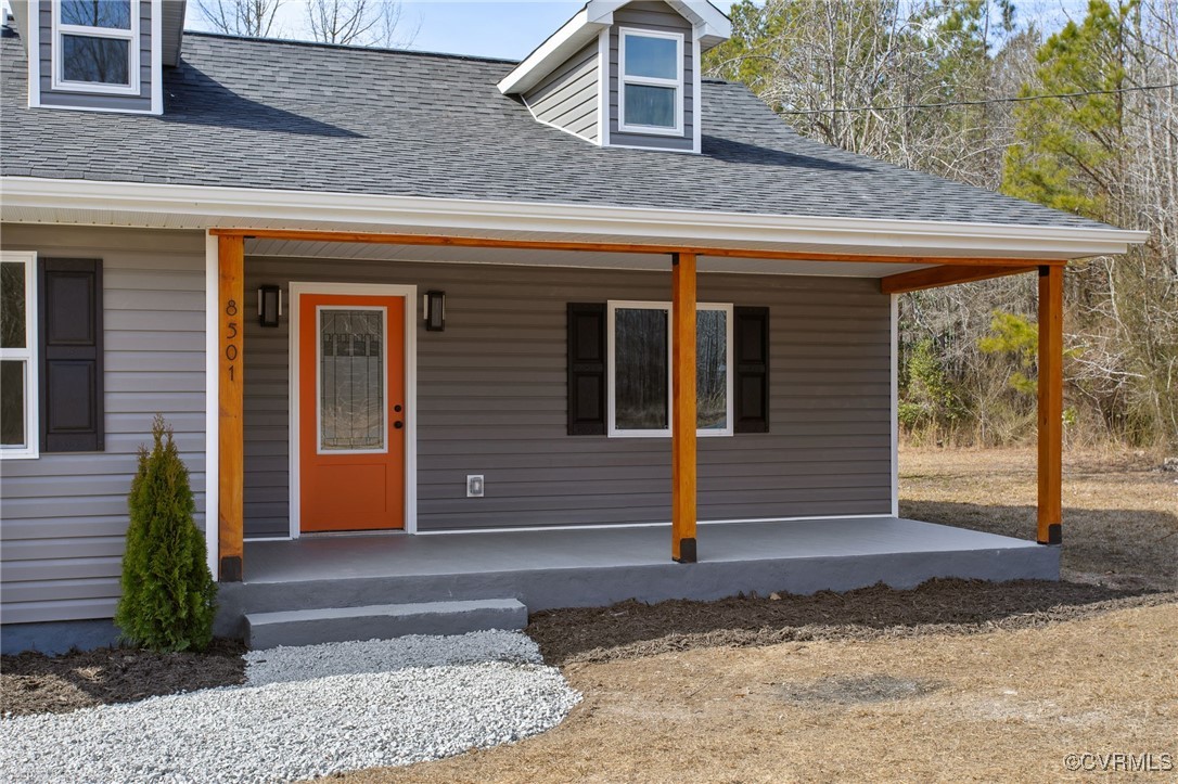 8501 Barnetts Road Charles City, VA 23030 - Photo 4 of 33 Entrance to property featuring a porch and roof wi