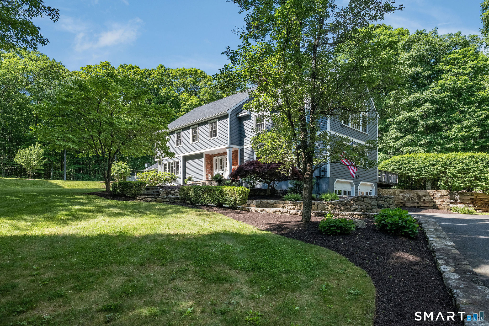 55 Sleepy Hill Road Southbury, CT 06488 - Photo 2 of 40 Gorgeous stone wall and landscaping.
