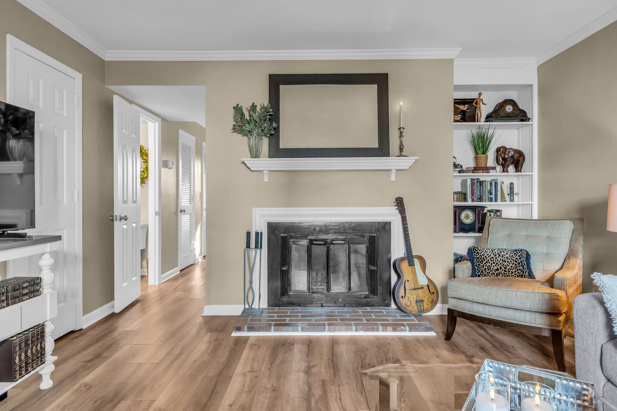 705 Fox Ridge Drive Brentwood, TN 37027 - Photo 7 of 26 a living room with furniture and a fireplace