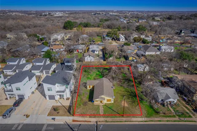 an aerial view of multiple house