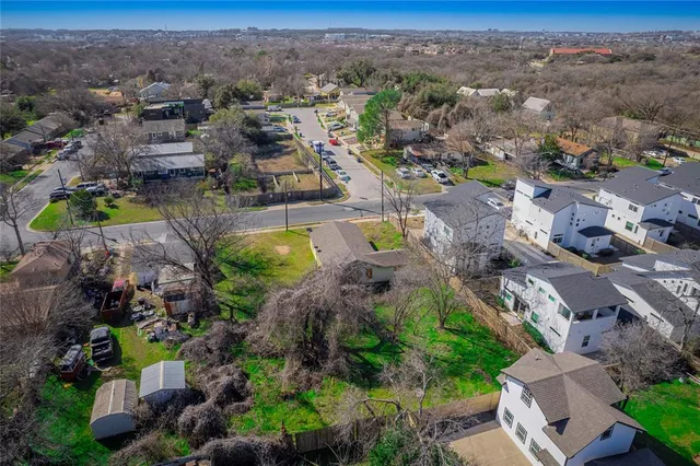 an aerial view of a city