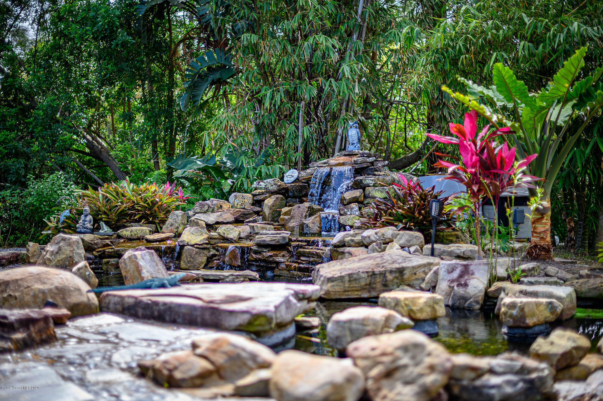 4434 Long Lake Road Melbourne, FL 32934 - Photo 3 of 53 Backyard Waterfall