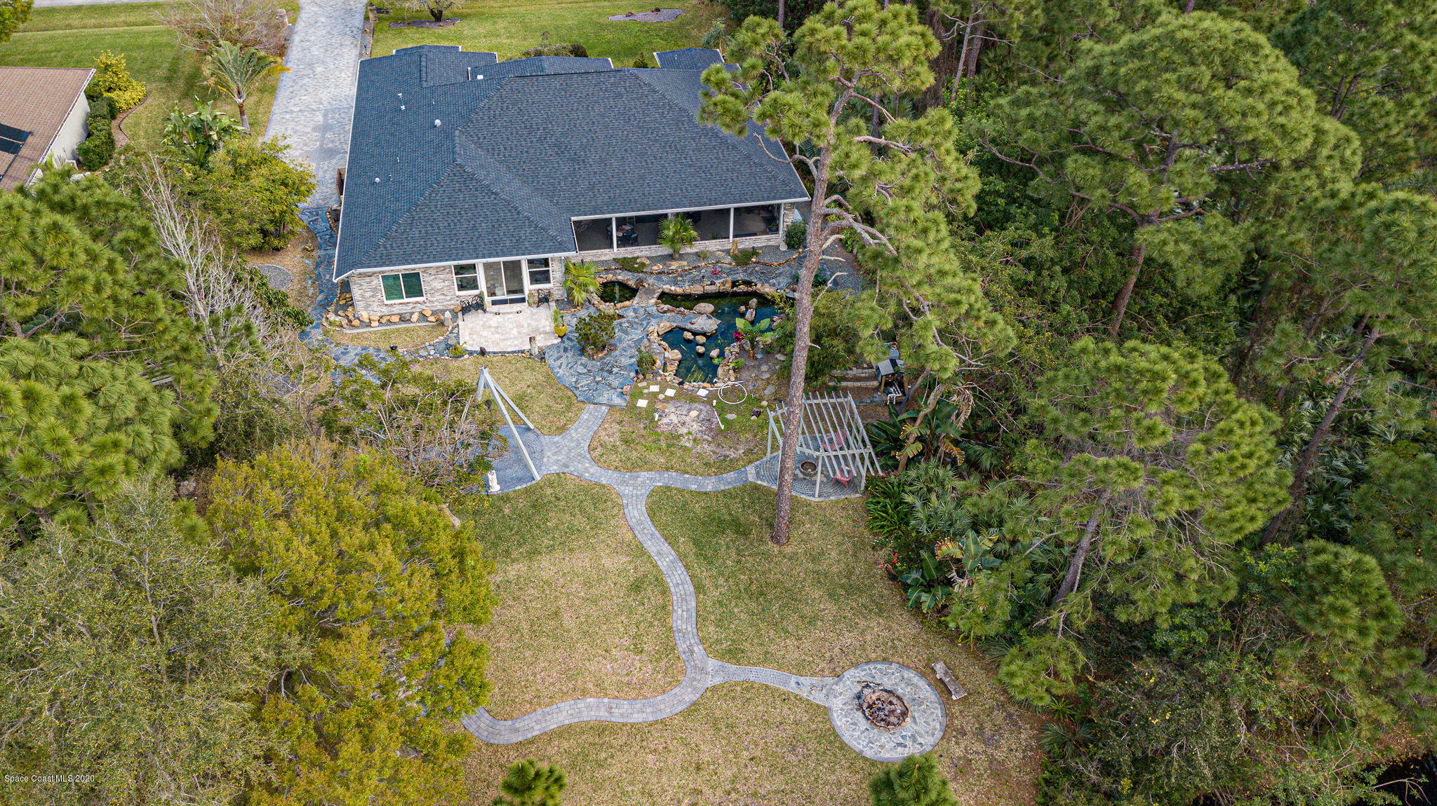 4434 Long Lake Road Melbourne, FL 32934 - Photo 50 of 53 Aerial Overview- House
