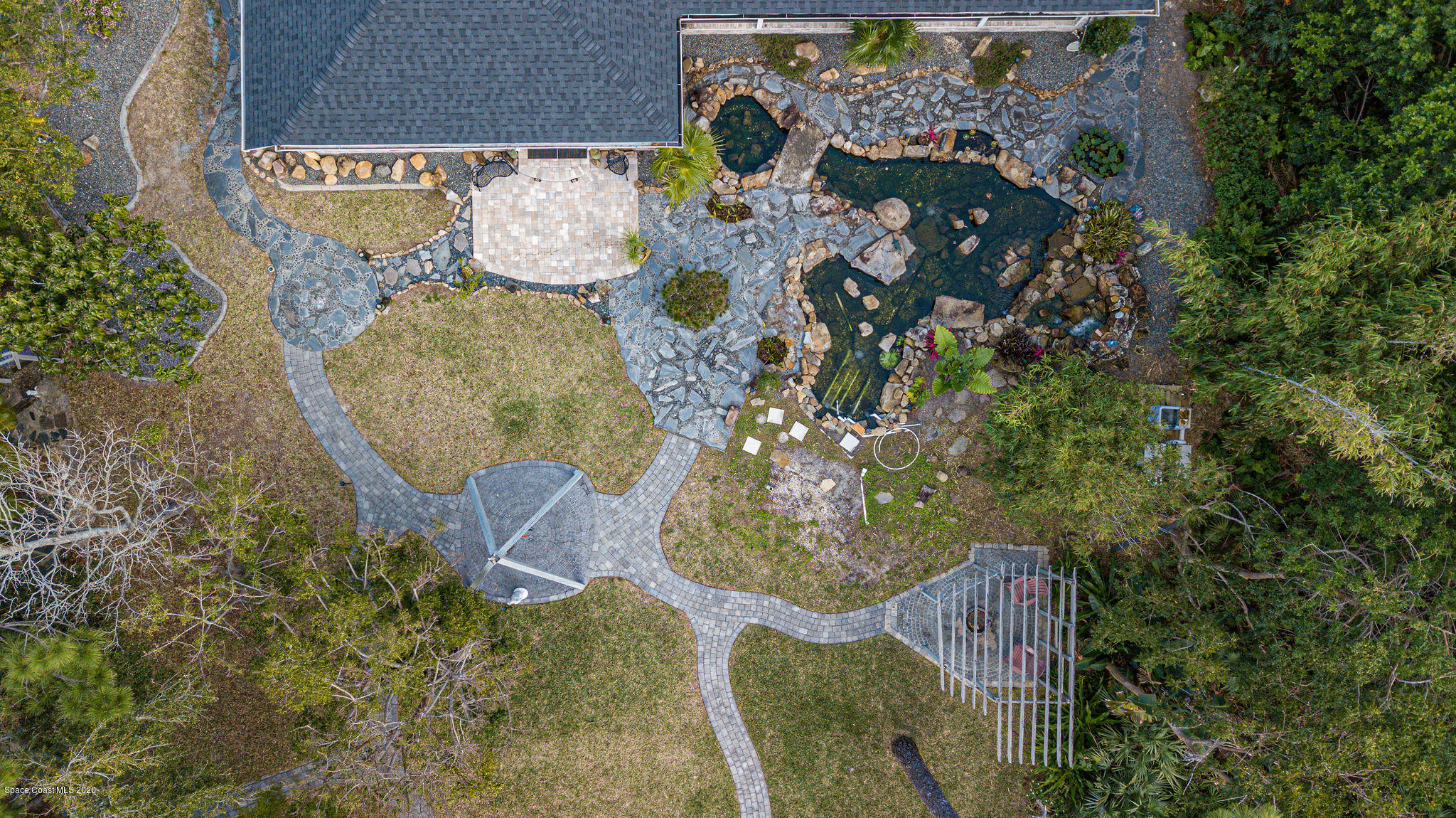 4434 Long Lake Road Melbourne, FL 32934 - Photo 51 of 53 Aerial Overview - Landscaping