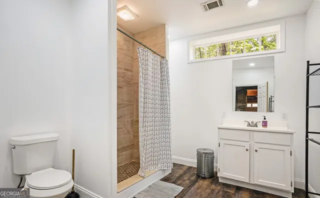 a view of a yard with an outdoor space