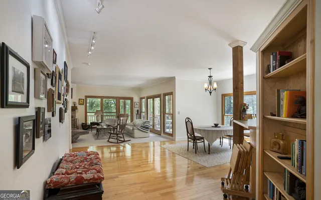 a kitchen with lots of counter top space and appliances