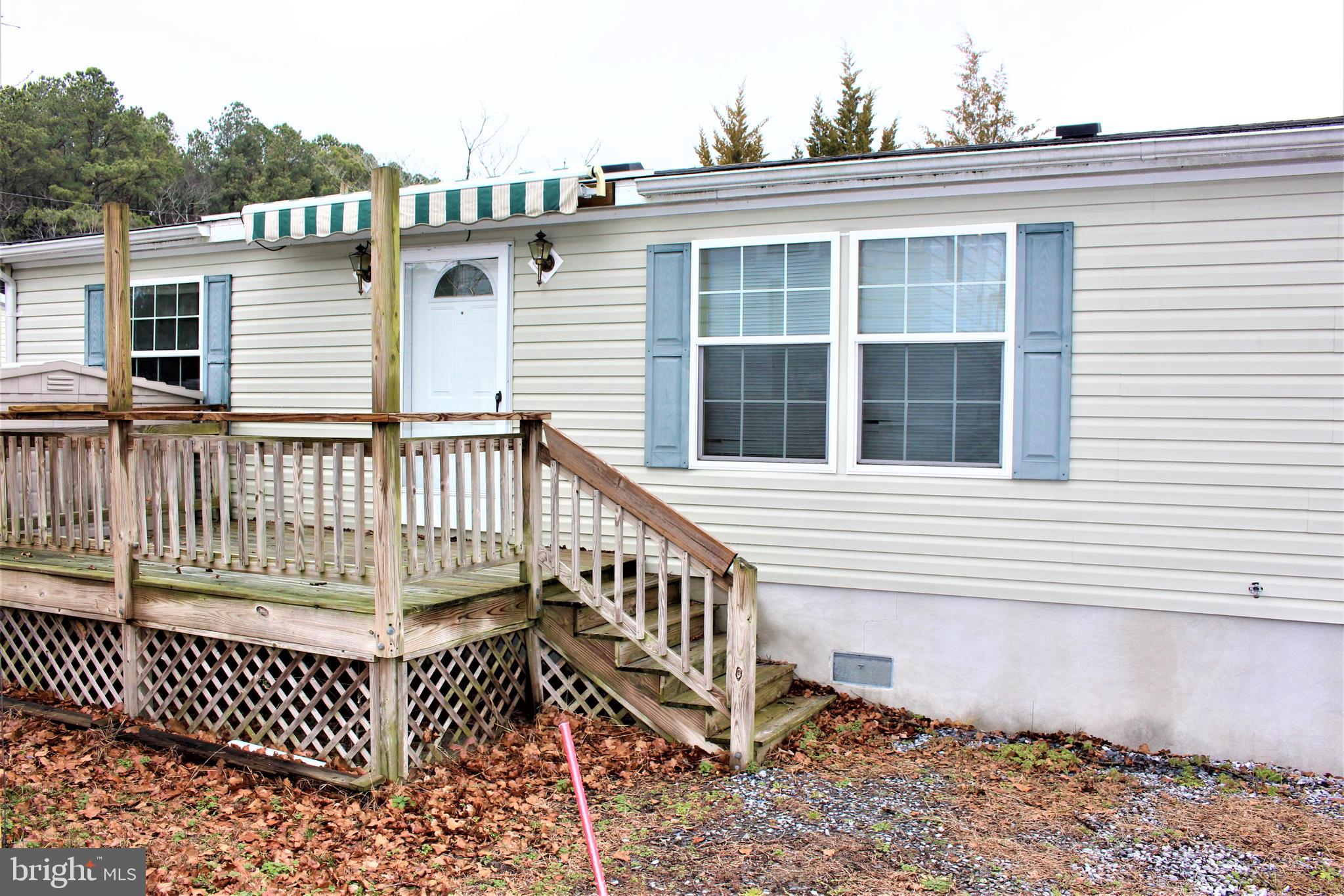 Front porch with  awning.