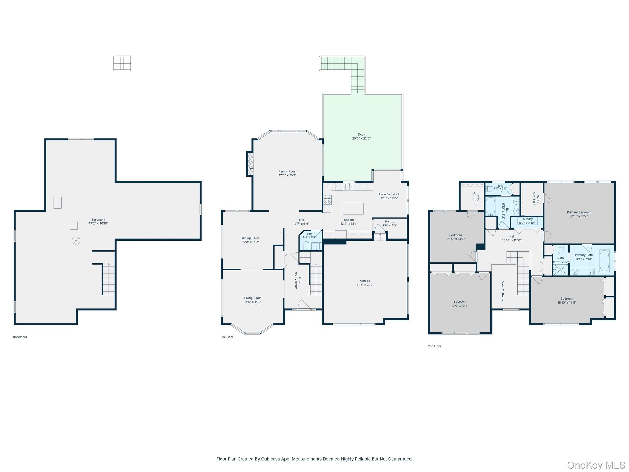 241 Old Castle Point Road Wappingers Falls, NY 12590 - Photo 19 of 19 Floor plan showing the breakdown of all three floors