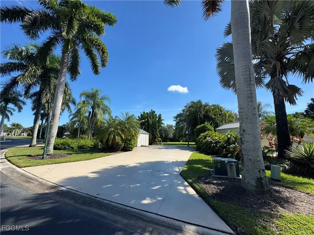 a view of a backyard