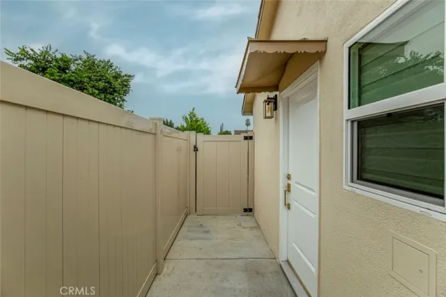 a view of a house with a door