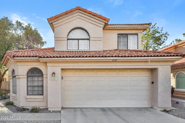 a front view of a house