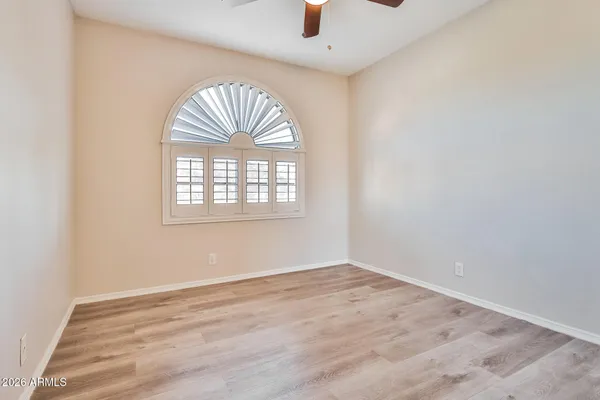 an empty room with a window