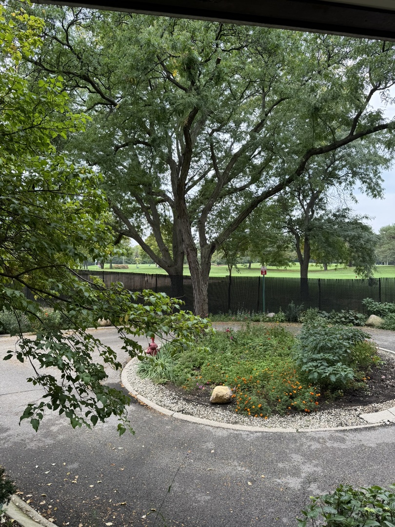 9244 Gross Point Road, Unit 103 Skokie, IL 60077 - Photo 25 of 28 a front view of a house with a yard