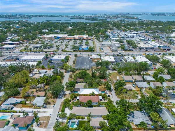 an aerial view of a city