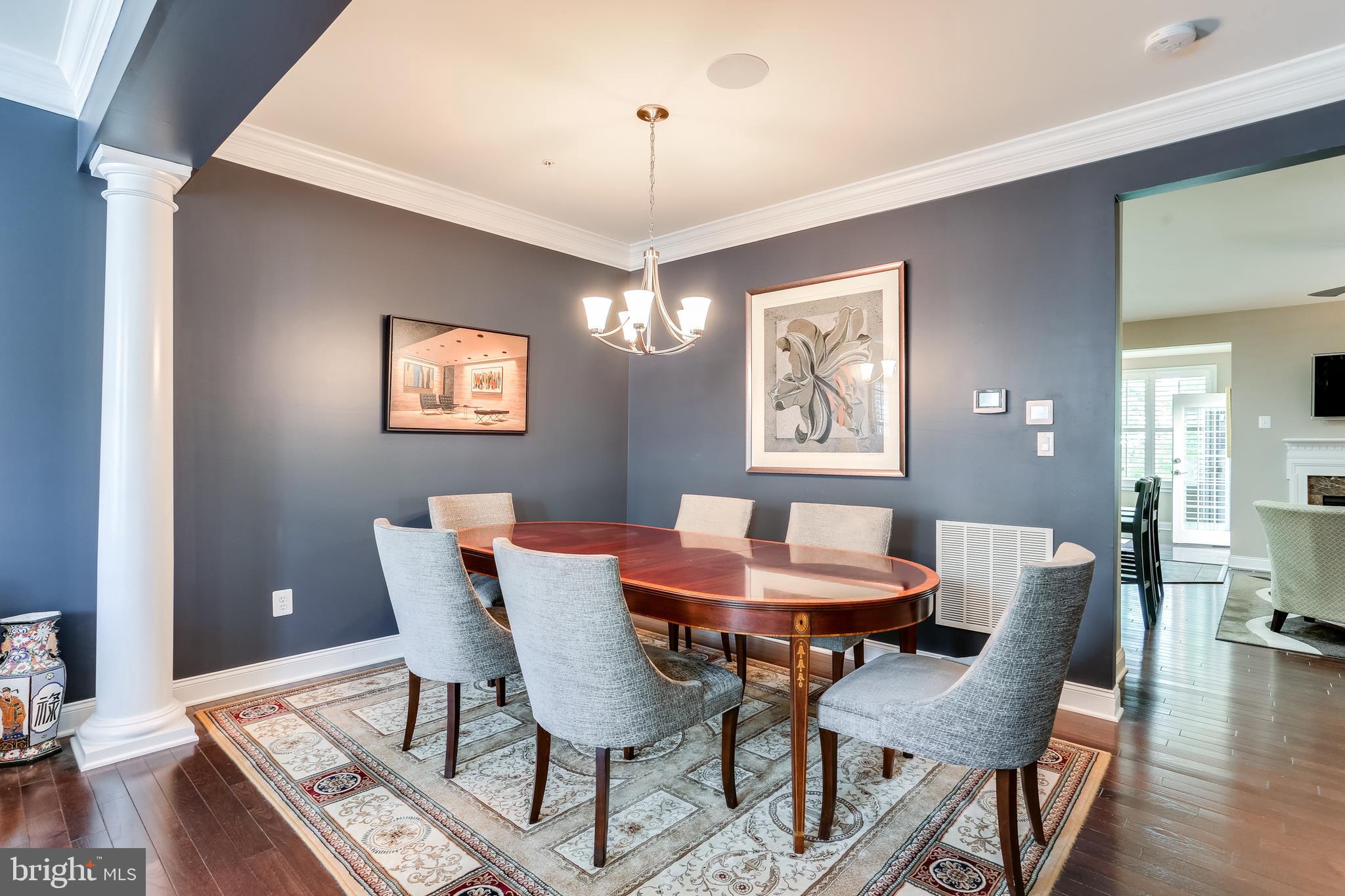2265 Brimstone Place Hanover, MD 21076 - Photo 3 of 42 Formal Dining Space with Crown Molding and Columns