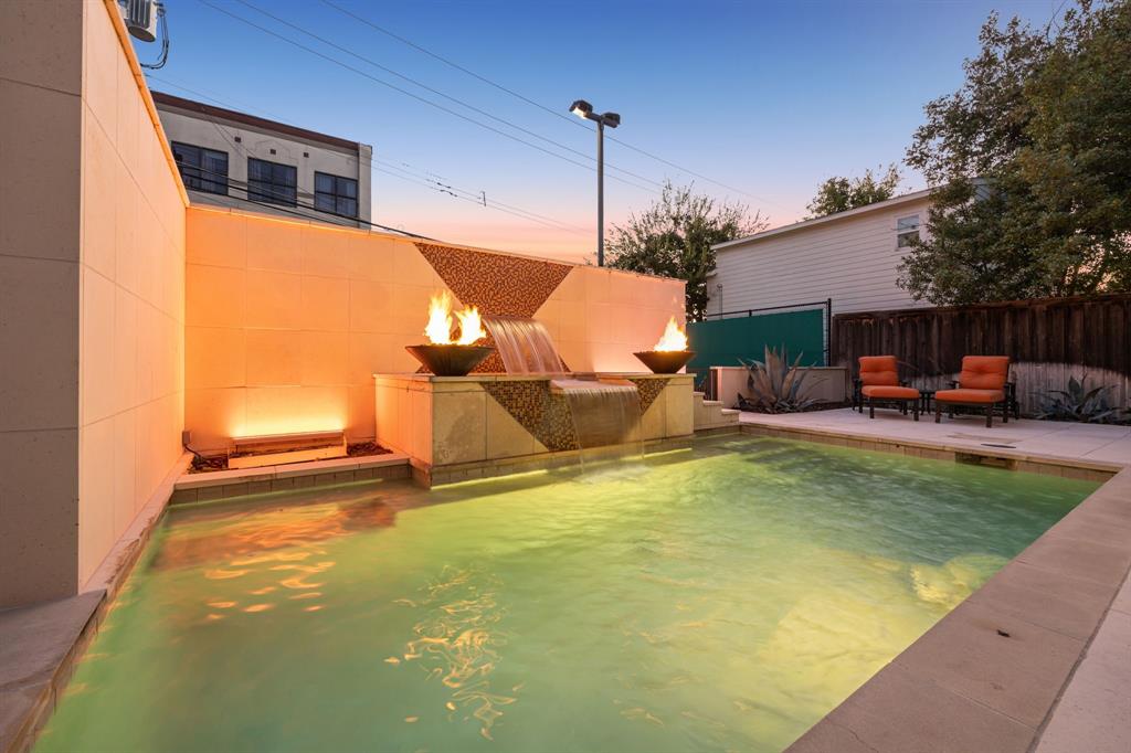 5730 West Amherst Avenue Dallas, TX 75209 - Photo 37 of 40 a swimming pool with outdoor seating and yard