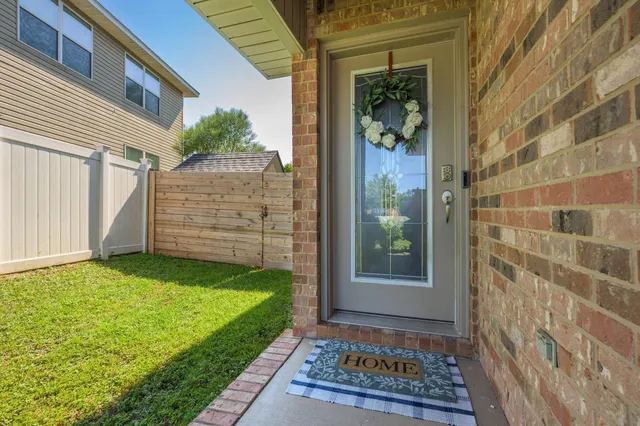 a view of a door of the house