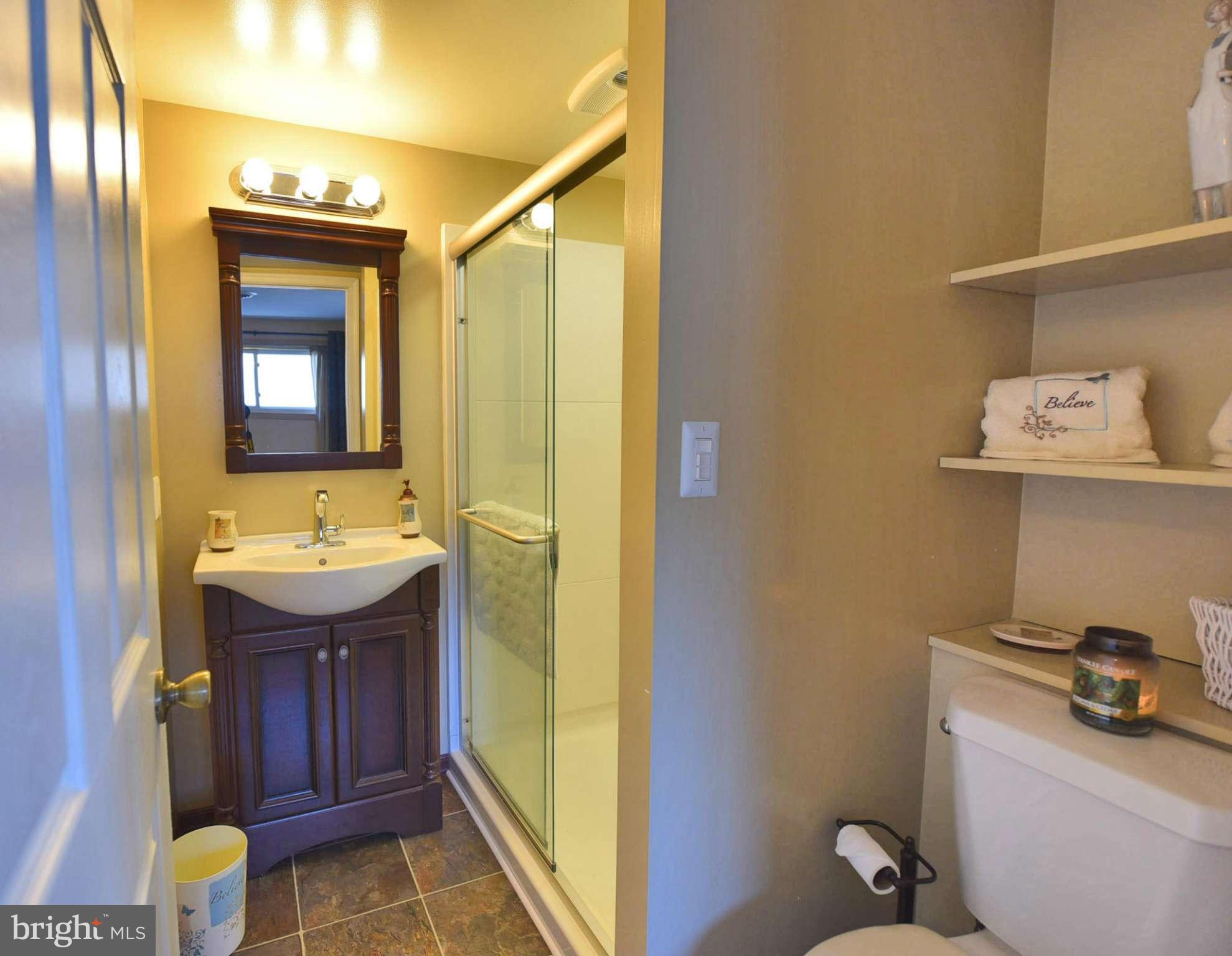 7124 Greenbank Road Baltimore, MD 21220 - Photo 14 of 30 a bathroom with a sink a toilet and mirror