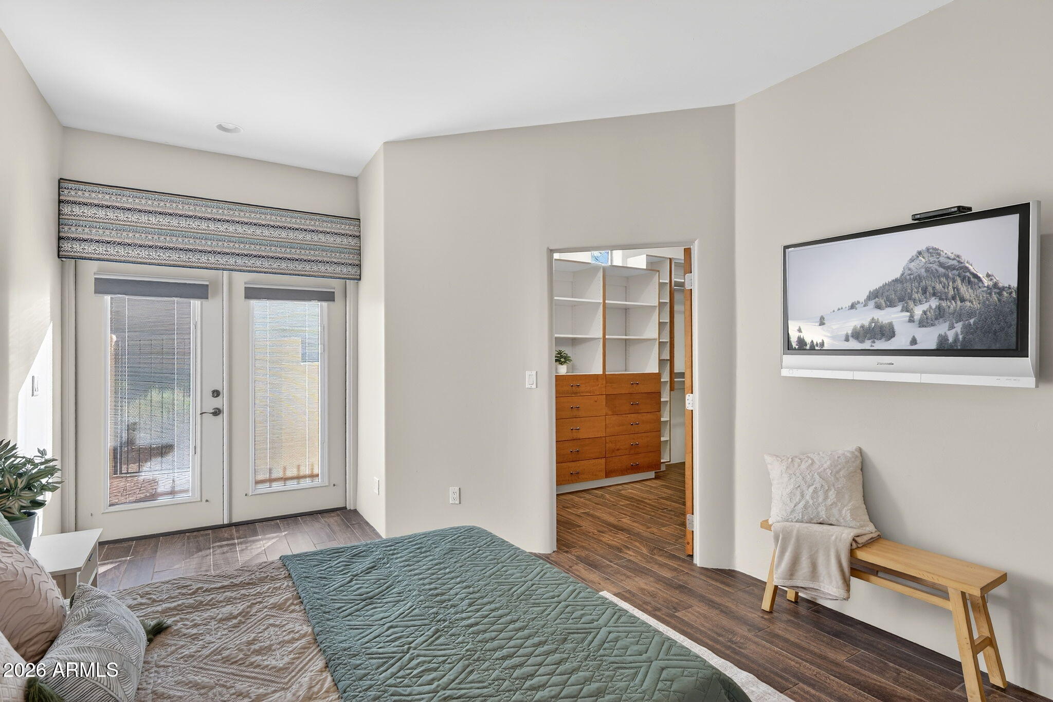 8540 East McDowell Road, Unit 110 Mesa, AZ 85207 - Photo 30 of 74 a bedroom with furniture and window