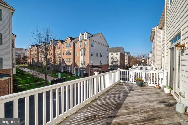 a view of a building from a balcony