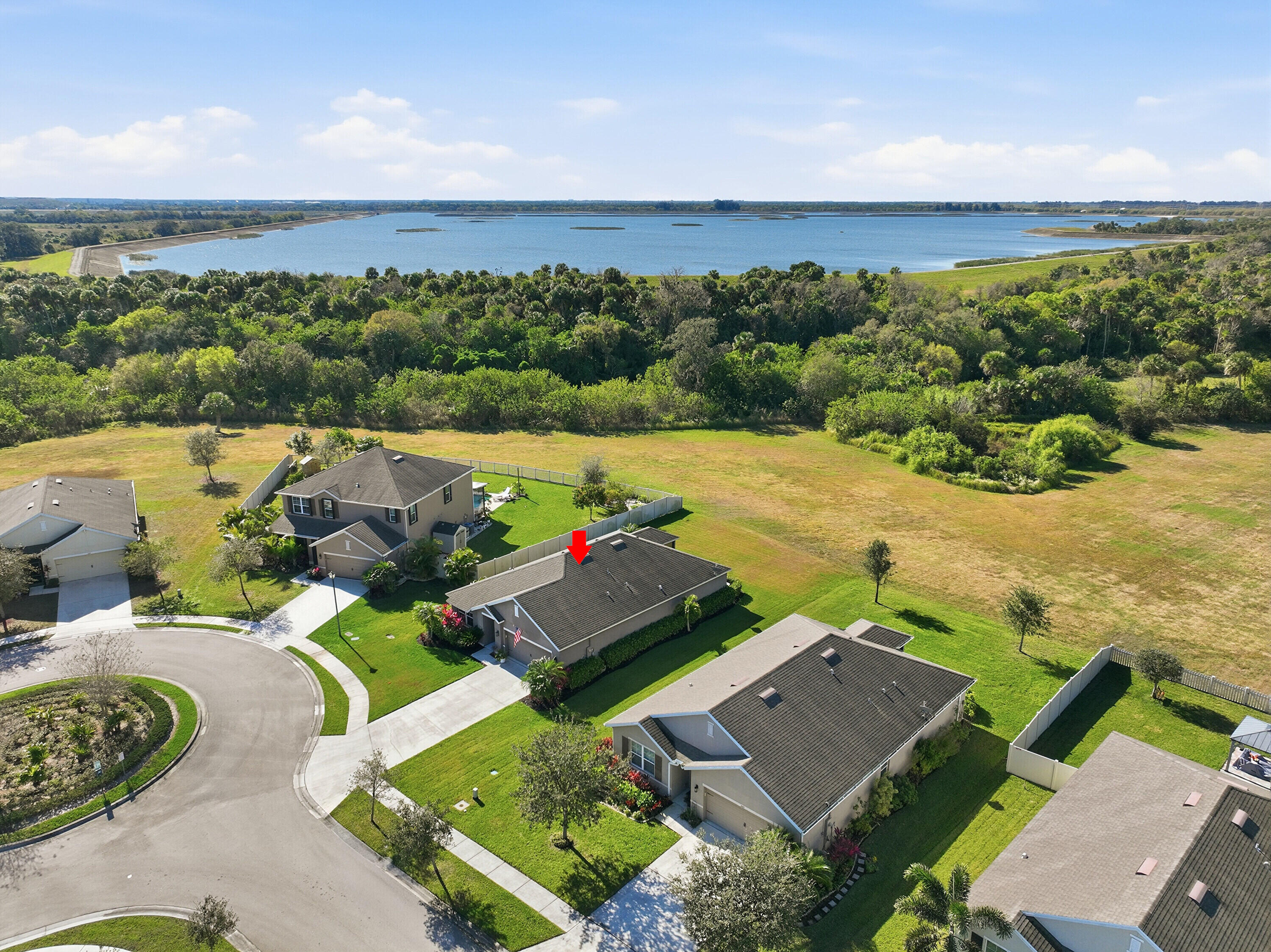 3113 Yellowstone Circle Fort Pierce, FL 34945 - Photo 30 of 33 an aerial view of a house with a ocean view