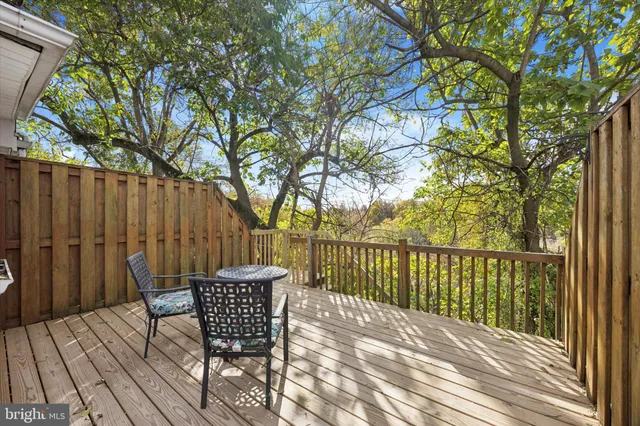 a view of a chairs on a deck