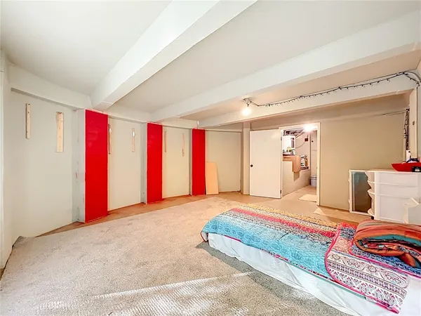 a view of a lake with a yard