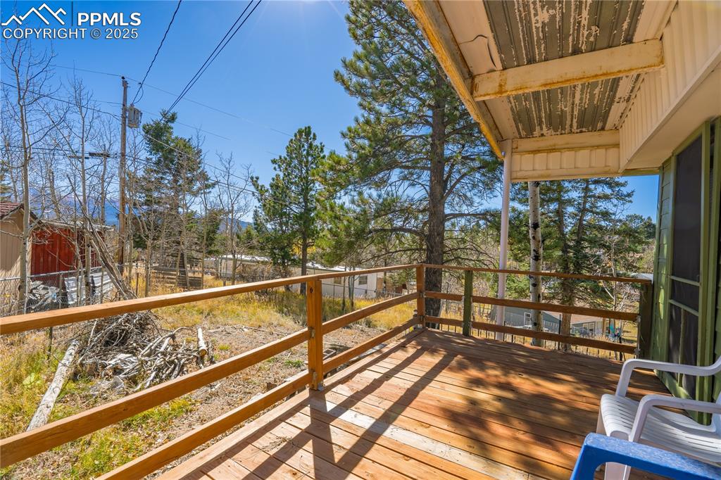 374 Fern Road Woodland Park, CO 80863 - Photo 22 of 31 a view of balcony with city view