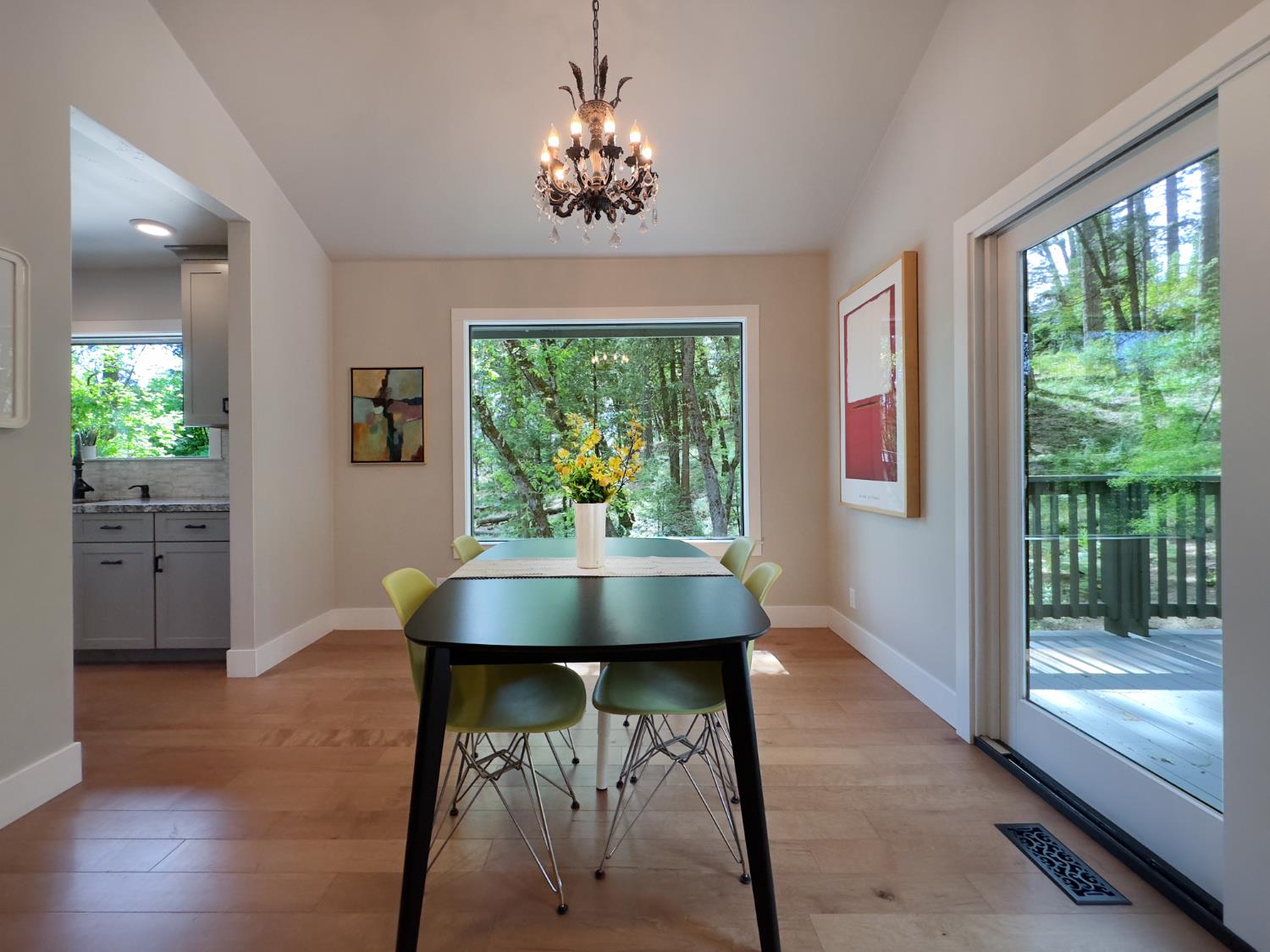 157 Grove Street Nevada City, CA 95959 - Photo 26 of 55 a view of a dining room with furniture window and wooden floor
