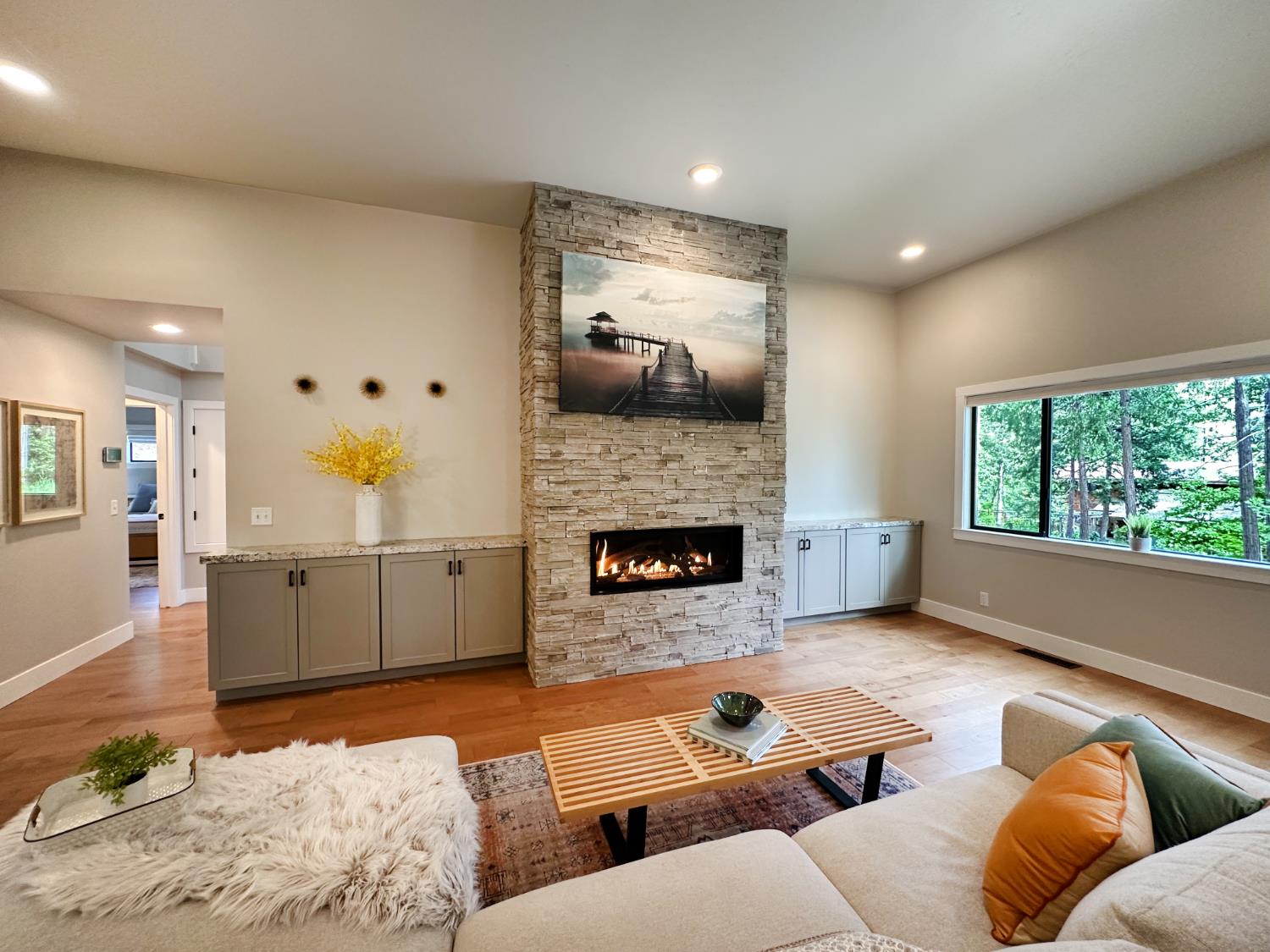 157 Grove Street Nevada City, CA 95959 - Photo 28 of 55 a living room with furniture and a fireplace