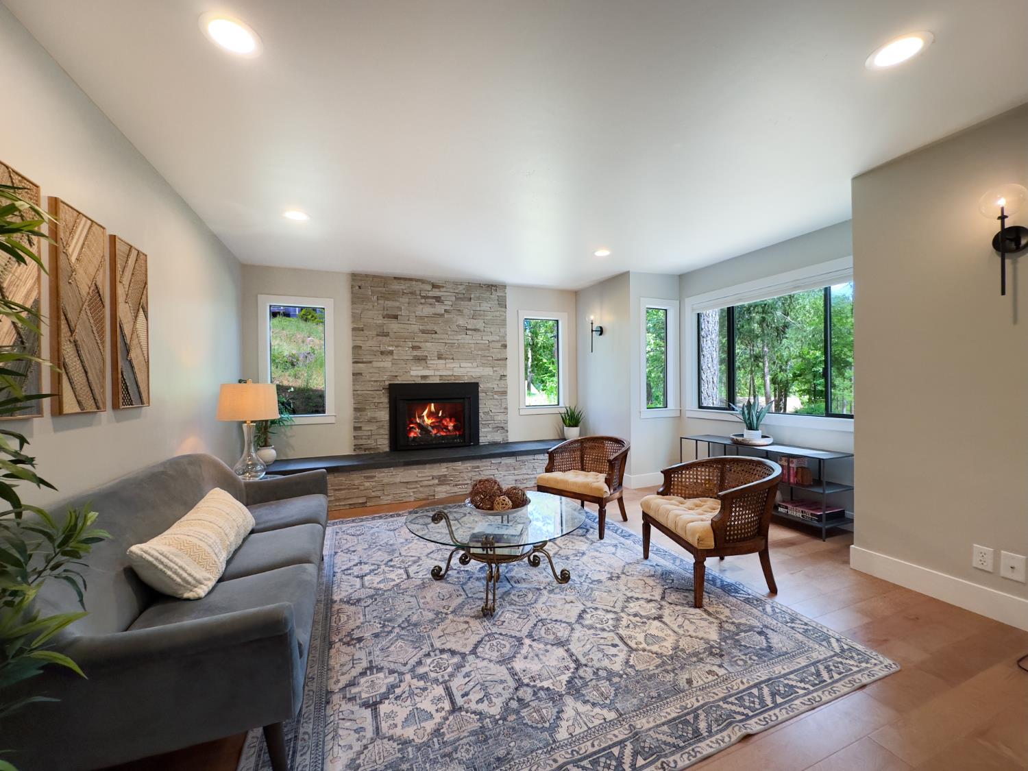 157 Grove Street Nevada City, CA 95959 - Photo 3 of 55 a living room with furniture and a fireplace