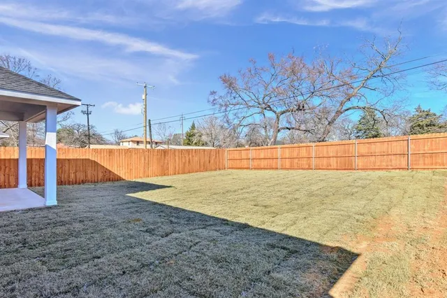 a view of an outdoor space and tv