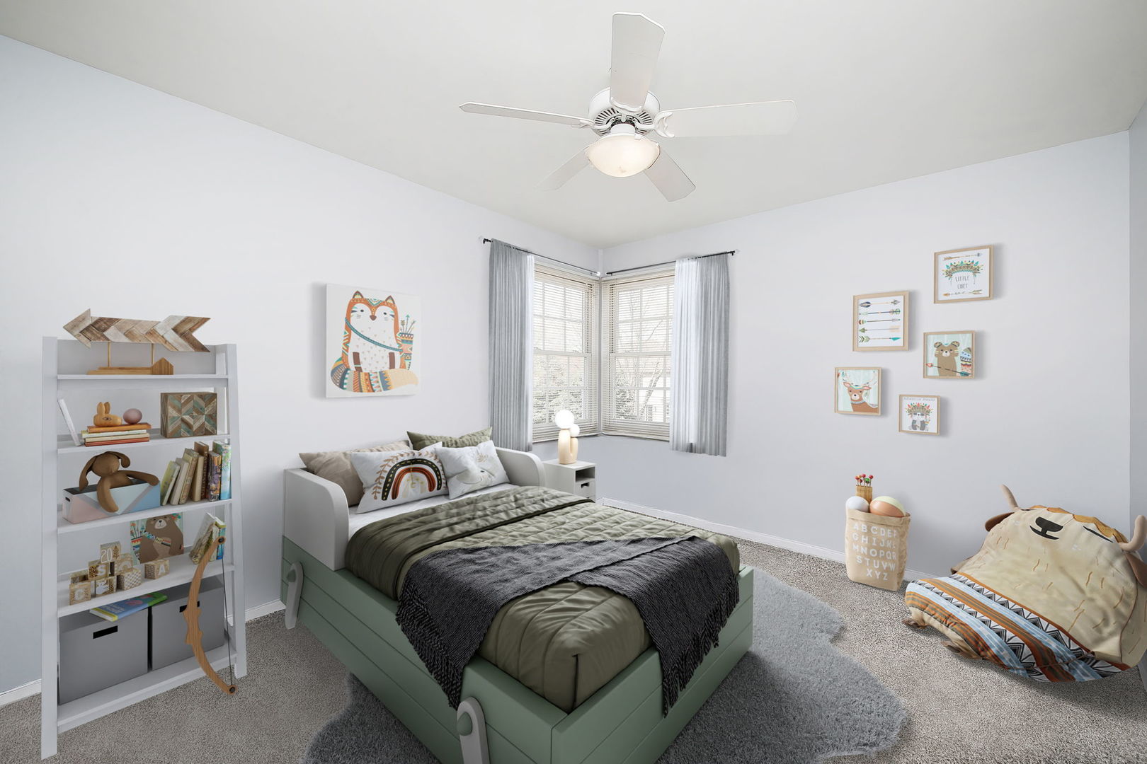 3807 Landsdown Avenue Naperville, IL 60564 - Photo 15 of 29 a bedroom with a bed and a chandelier