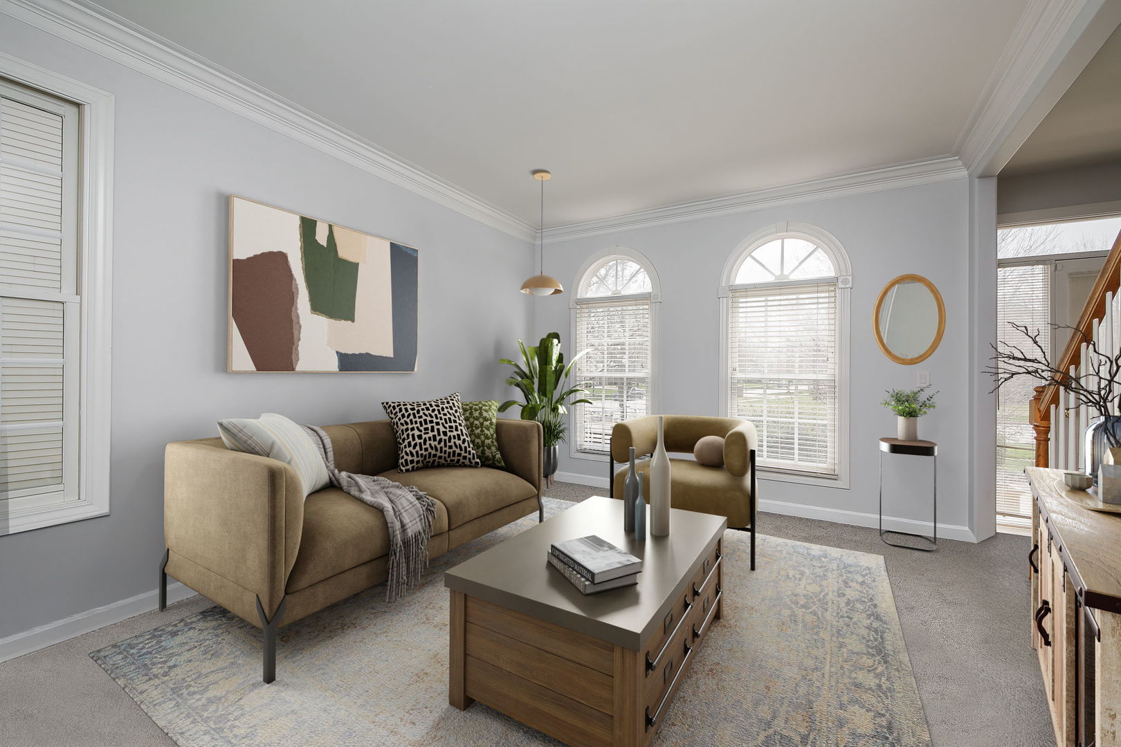 3807 Landsdown Avenue Naperville, IL 60564 - Photo 2 of 29 a living room with furniture and a large window