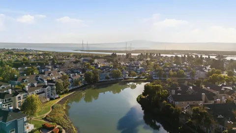 an aerial view of a city