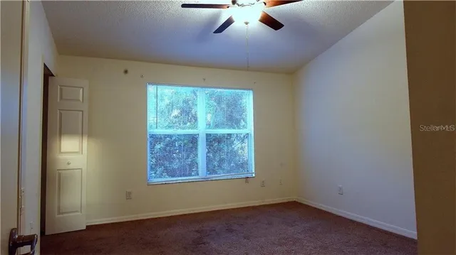 an empty room with a window