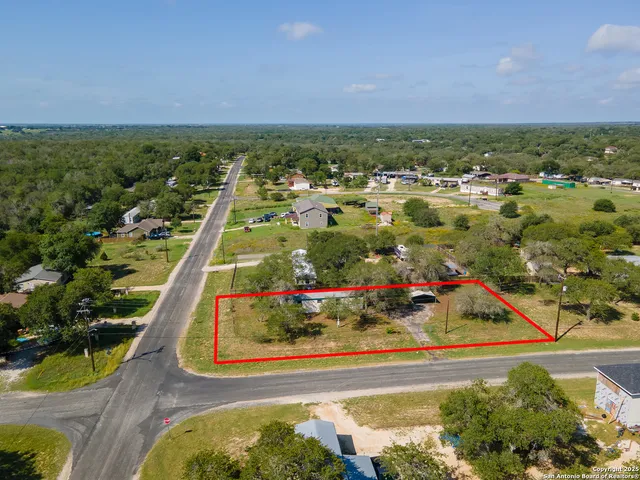 an aerial view of multiple house